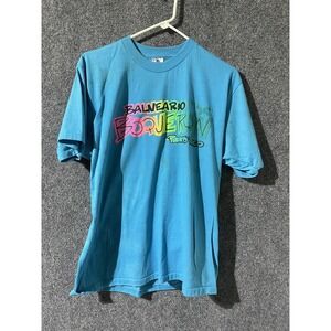 Vintage Single Stitch America Project Puerto Rico Tourist‎ T-Shirt Teal XL
